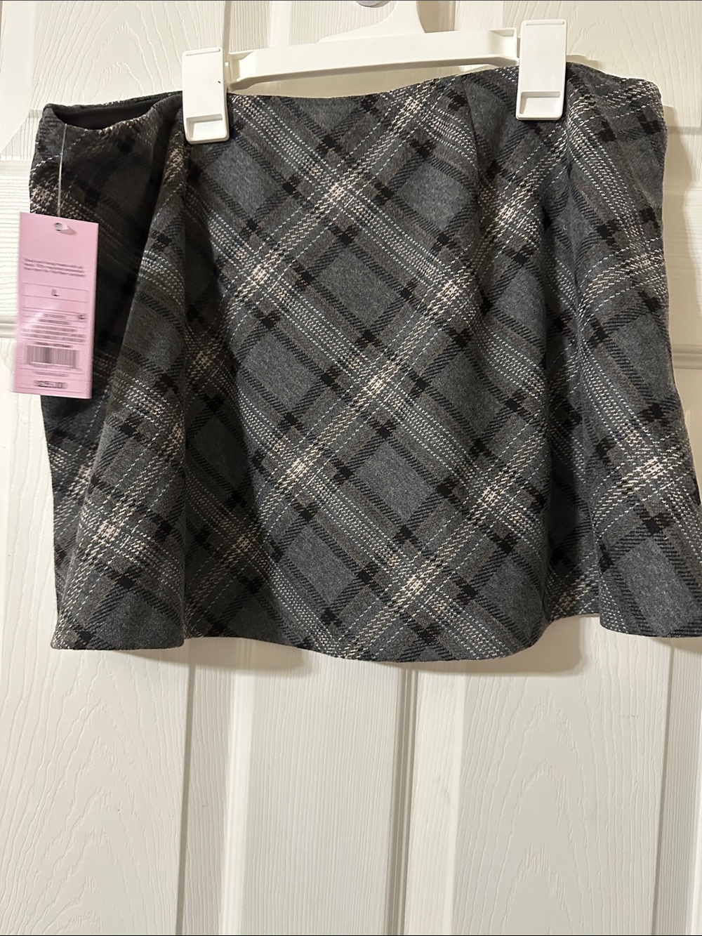wild fable Gray Plaid Flared Skort